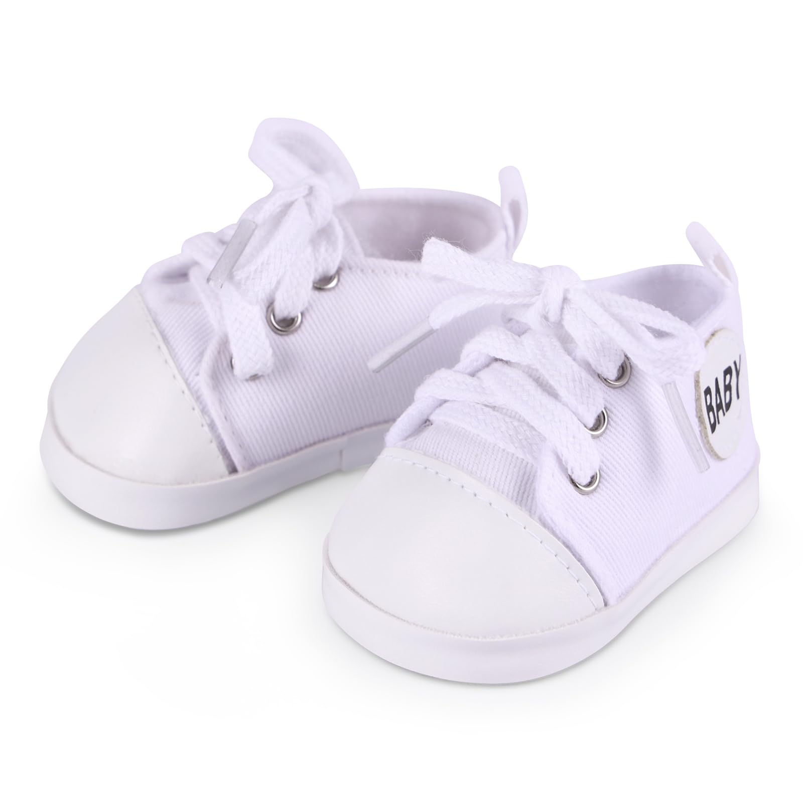 Foto 1 | Zapatos para Muñeca Babeside Reborn Lona Blanca - Venta Internacional