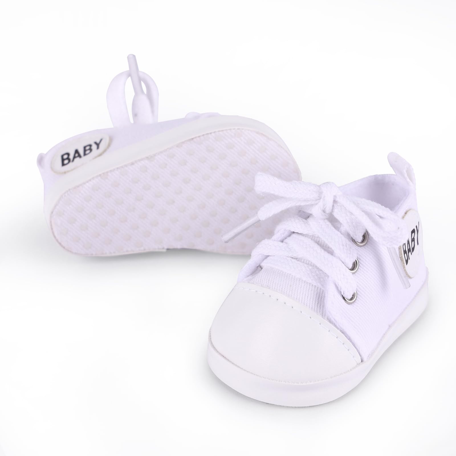 Foto 2 | Zapatos para Muñeca Babeside Reborn Lona Blanca - Venta Internacional