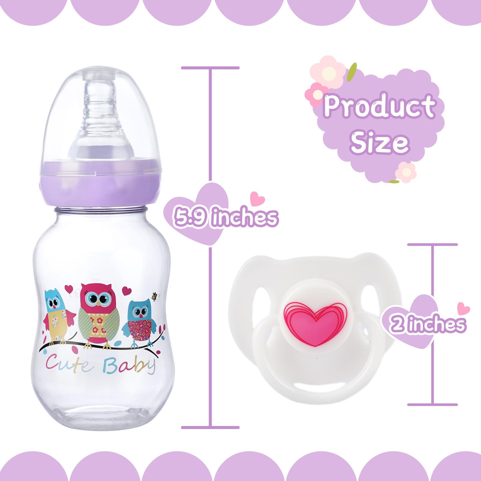 Foto 3 pulgar | Juego de Biberones para Muñecas Jizhi con Chupetes Magnéticos 4 Piezas - Venta Internacional