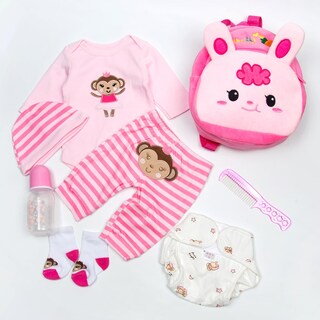 Foto 5 | Set de Ropa para Muñeca Reborn Baby Doll Pedolltree Rosa - Venta Internacional