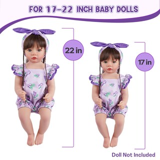 Foto 5 | Set de Ropa para Muñeca Reborn Baby Doll con Diadema - Venta Internacional