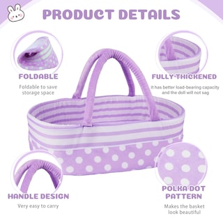 Foto 2 | Set de Ropa Reborn Baby Doll con Capazo para Bebés - Venta Internacional