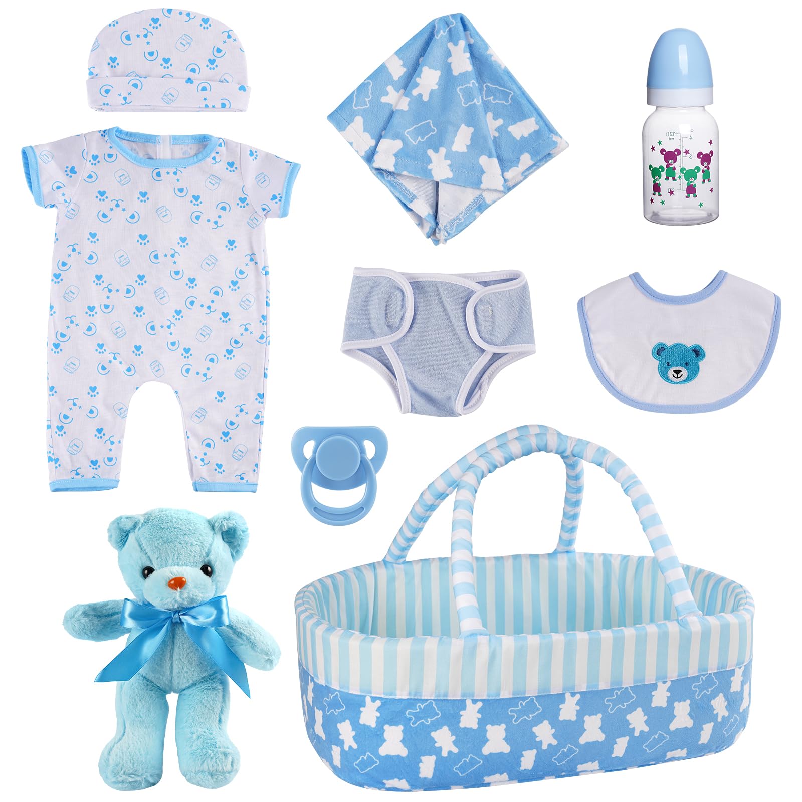 Foto 1 | Set de Ropa para Muñecas Reborn Babeside con Accesorios - Venta Internacional