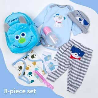 Foto 4 | Set de Ropa para Muñeca Reborn Baby Boy con Mochila - Venta Internacional