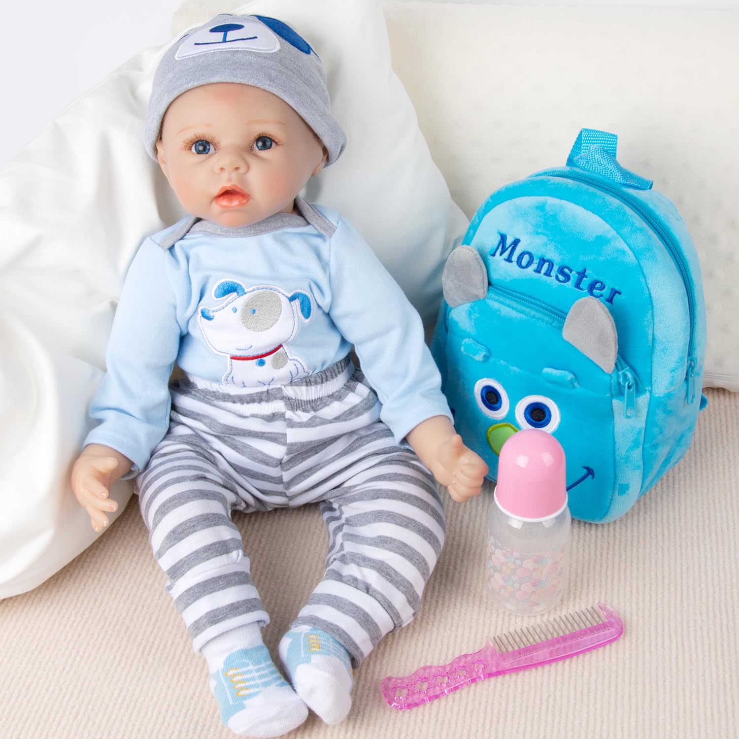 Foto 8 pulgar | Set de Ropa para Muñeca Reborn Baby Boy con Mochila - Venta Internacional