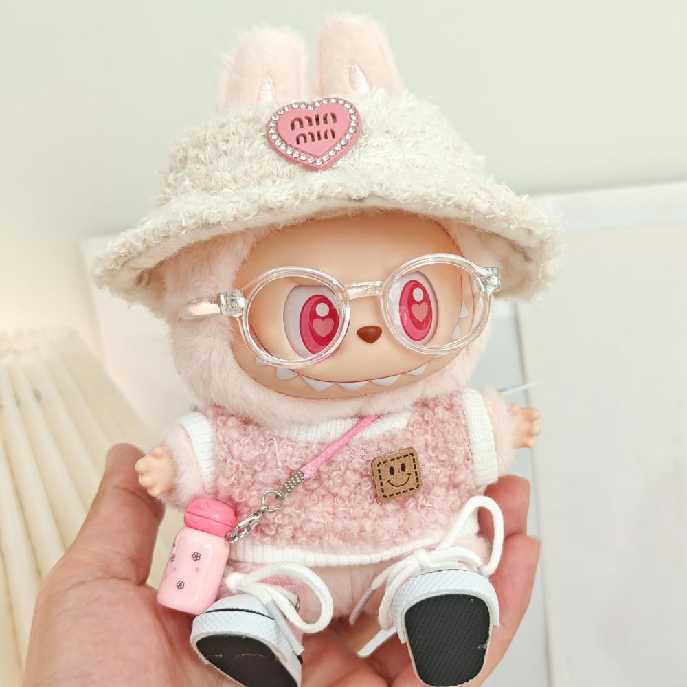 Foto 2 pulgar | Set De Ropa Para Muñecas Labubu De 17 Cm Con Sombrero, Cámara, Gafas Y Zapatos - Venta Internacional.