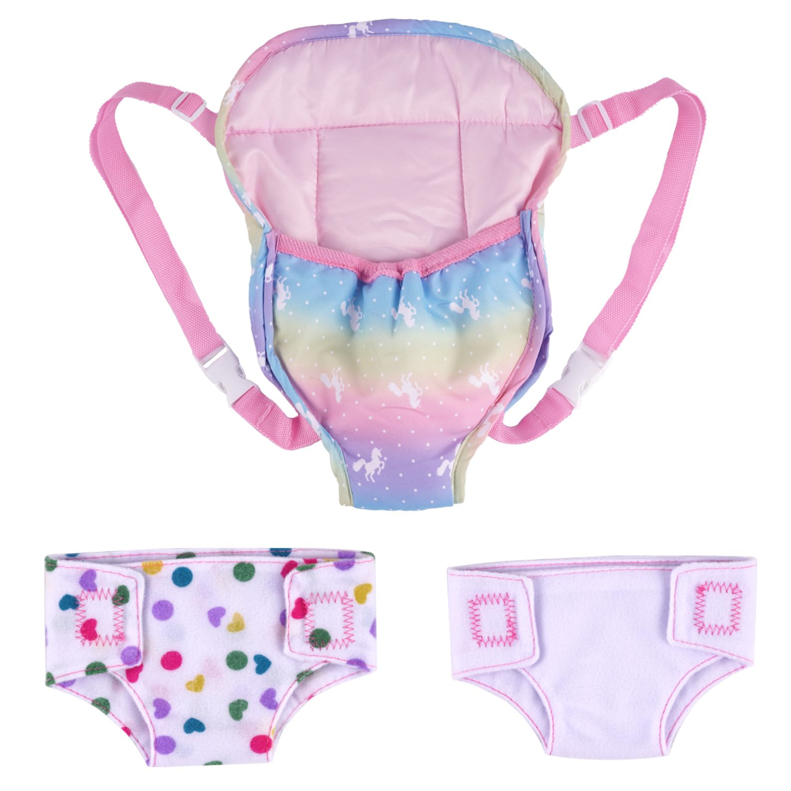 Foto 1 | Portabuñecas Babeside Con 2 Pañales Para Muñecas De 30 A 45 Cm - Venta Internacional