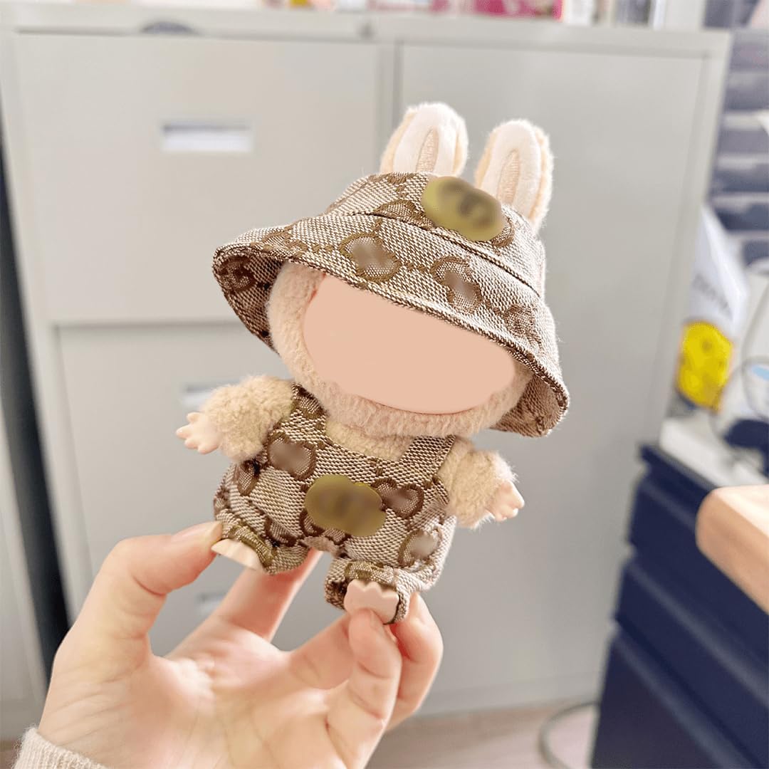 Foto 1 | Ropa Labubu Para Muñeca, 17 Cm, Traje Rosa Y Marrón Con Sombrero - Venta Internacional.