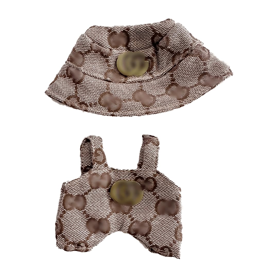 Foto 2 | Ropa Labubu Para Muñeca, 17 Cm, Traje Rosa Y Marrón Con Sombrero - Venta Internacional.