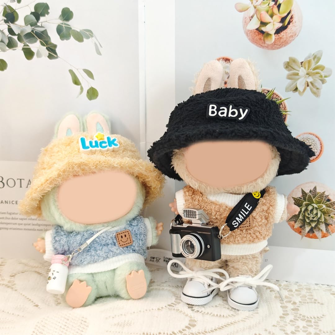 Foto 3 pulgar | Juego De Ropa Para Muñecas Labubu De 5 Piezas Con Sombrero, Cámara, Gafas Y Zapatos - Venta Internacional.