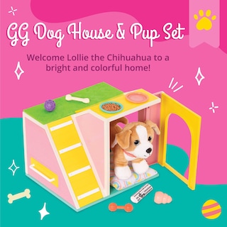 Foto 2 | Playset Dog House Glitter Girls Con Cachorro De Peluche Chihuahua - Venta Internacional.