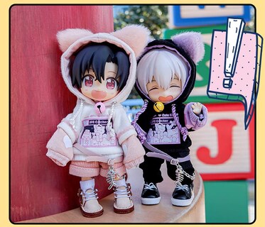 Foto 5 | Suéter con Capucha Cat para Figura OB11 / Molly / GSC / YMY - Venta Internacional