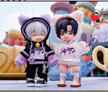 Foto 7 | Suéter con Capucha Cat para Figura OB11 / Molly / GSC / YMY - Venta Internacional