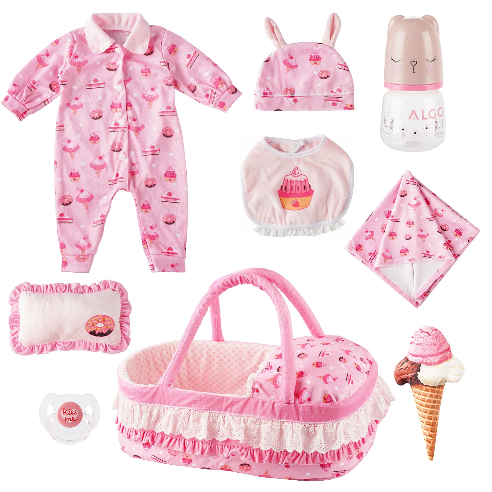 Foto 2 pulgar | Set de Ropa Reborn Baby Doll 9 Piezas - Venta Internacional