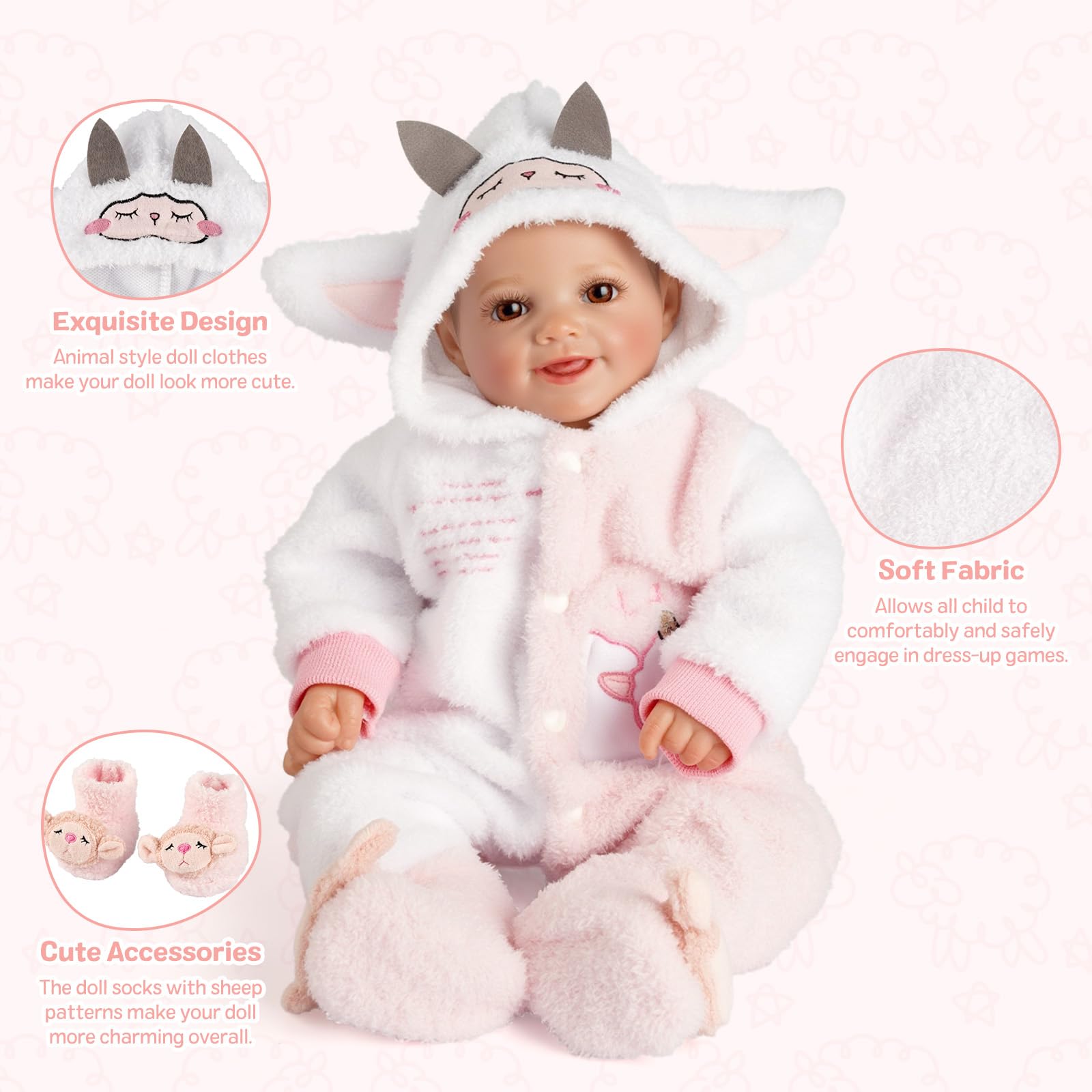 Foto 3 pulgar | Set de Ropa para Muñecas Babeside de 43 a 56 cm - Venta Internacional