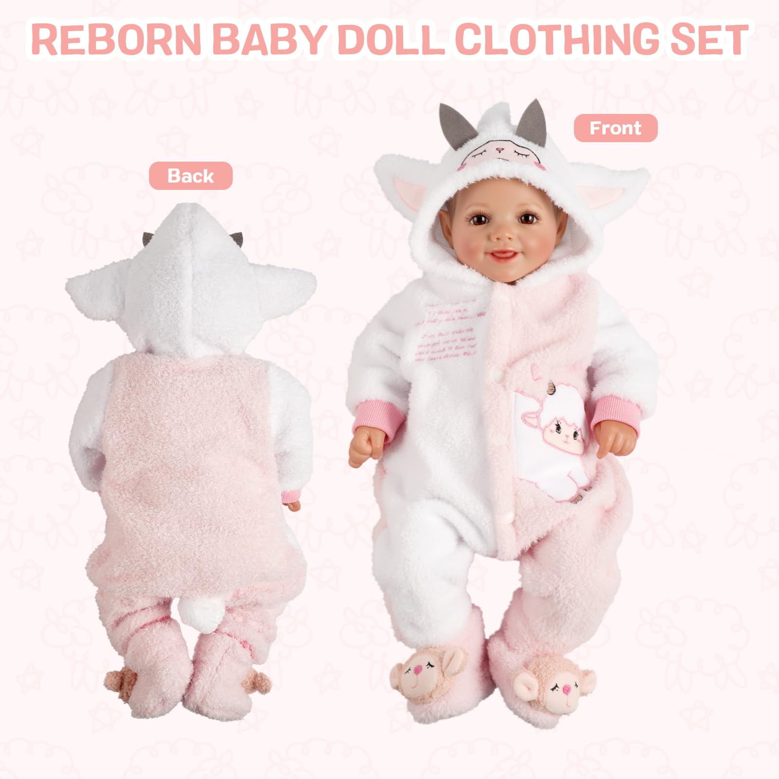 Foto 4 pulgar | Set de Ropa para Muñecas Babeside de 43 a 56 cm - Venta Internacional
