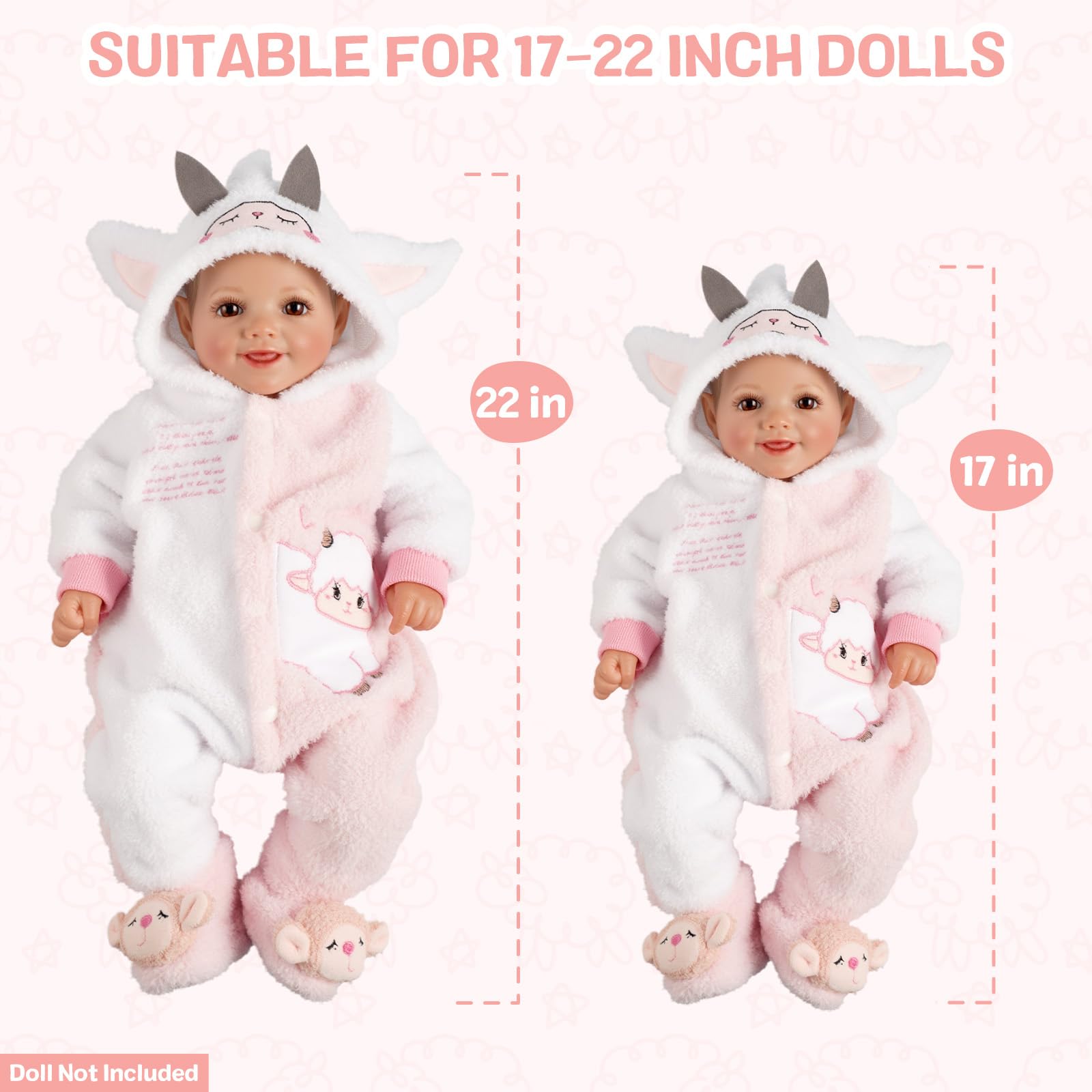 Foto 5 pulgar | Set de Ropa para Muñecas Babeside de 43 a 56 cm - Venta Internacional