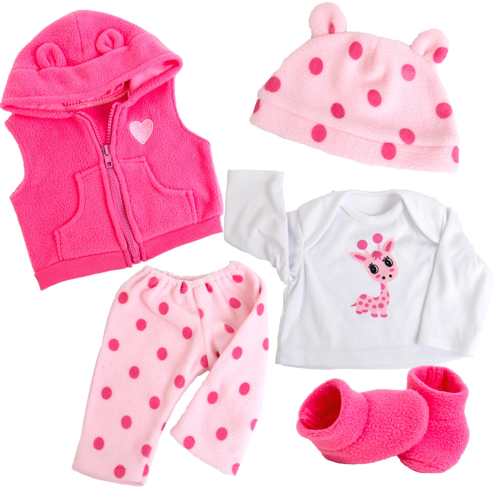 Foto 2 pulgar | Set De Ropa Para Muñecas Reborn Baby Dolls De 20 A 24 Pulgadas Aori Lifelike - Venta Internacional.