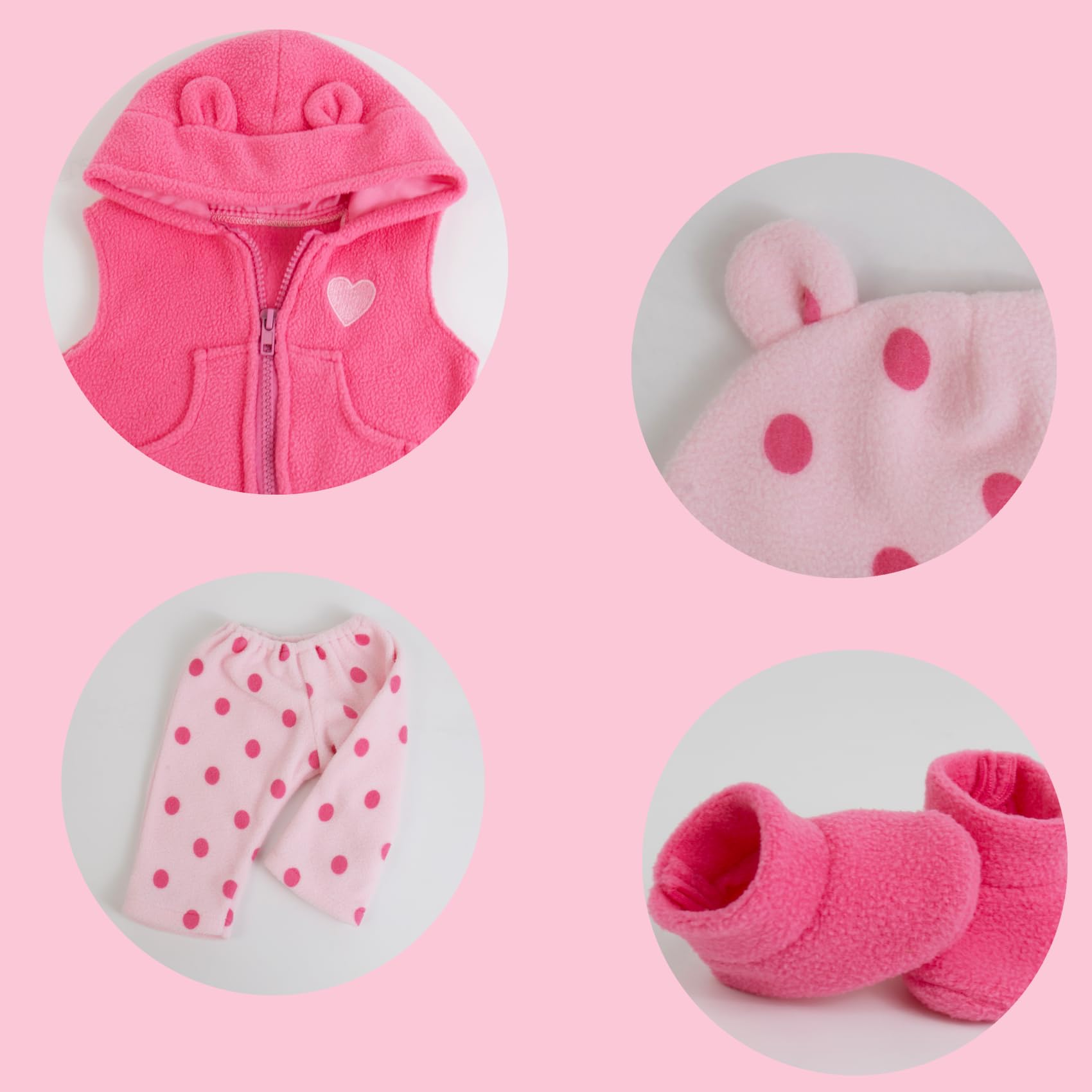 Foto 3 | Set De Ropa Para Muñecas Reborn Baby Dolls De 20 A 24 Pulgadas Aori Lifelike - Venta Internacional.