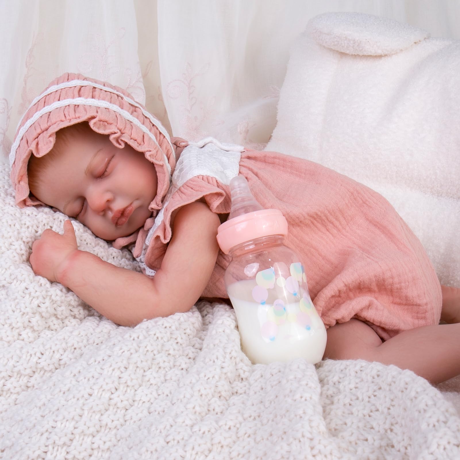 Foto 3 pulgar | Conjunto De Ropa Aori Reborn Baby Doll De 50 Cm Con Atuendo Rosa Y Acceso. - Venta Internacional.