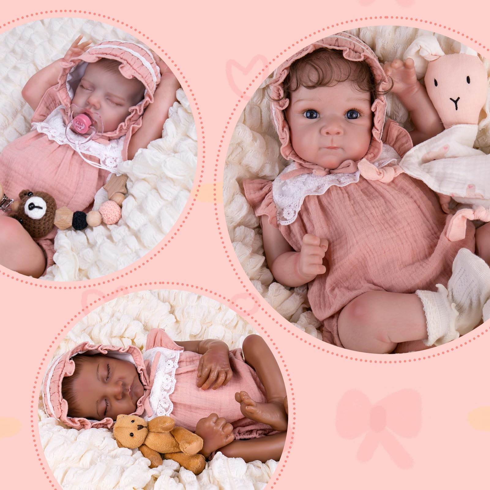 Foto 8 pulgar | Conjunto De Ropa Aori Reborn Baby Doll De 50 Cm Con Atuendo Rosa Y Acceso. - Venta Internacional.