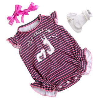 Foto 2 | Set De Ropa Para Muñecas Aori Reborn De 50 Cm Con Rayas Moradas - Venta Internacional.