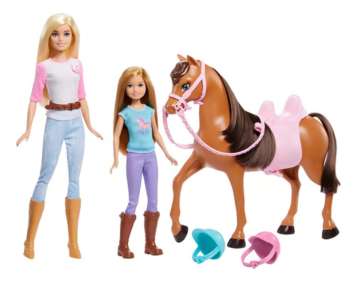 Foto 3 pulgar | Barbie Muñecas Y Caballo Con Accesorios Gxd65 Mattel