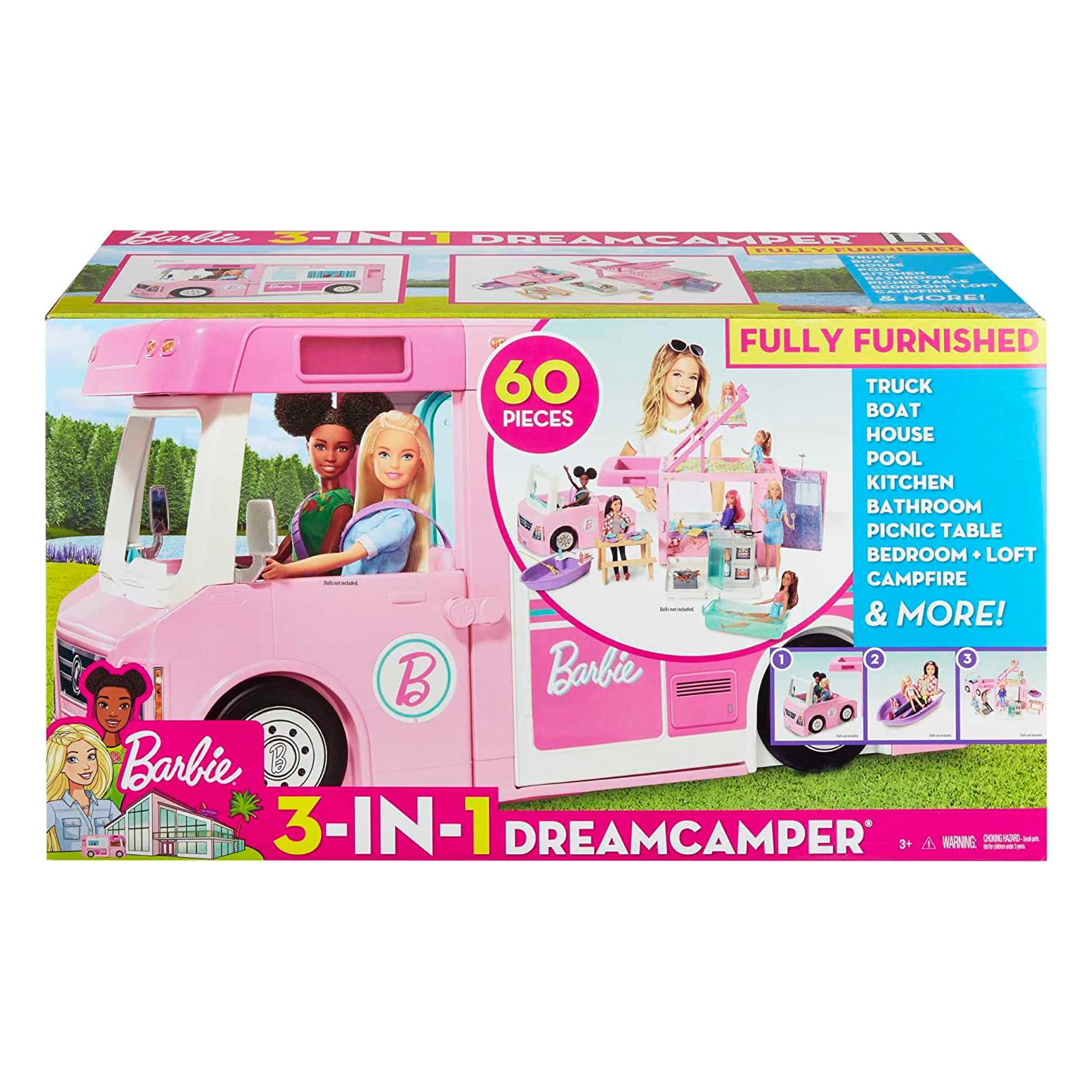 Camper Barbie 3 en 1 Rosa