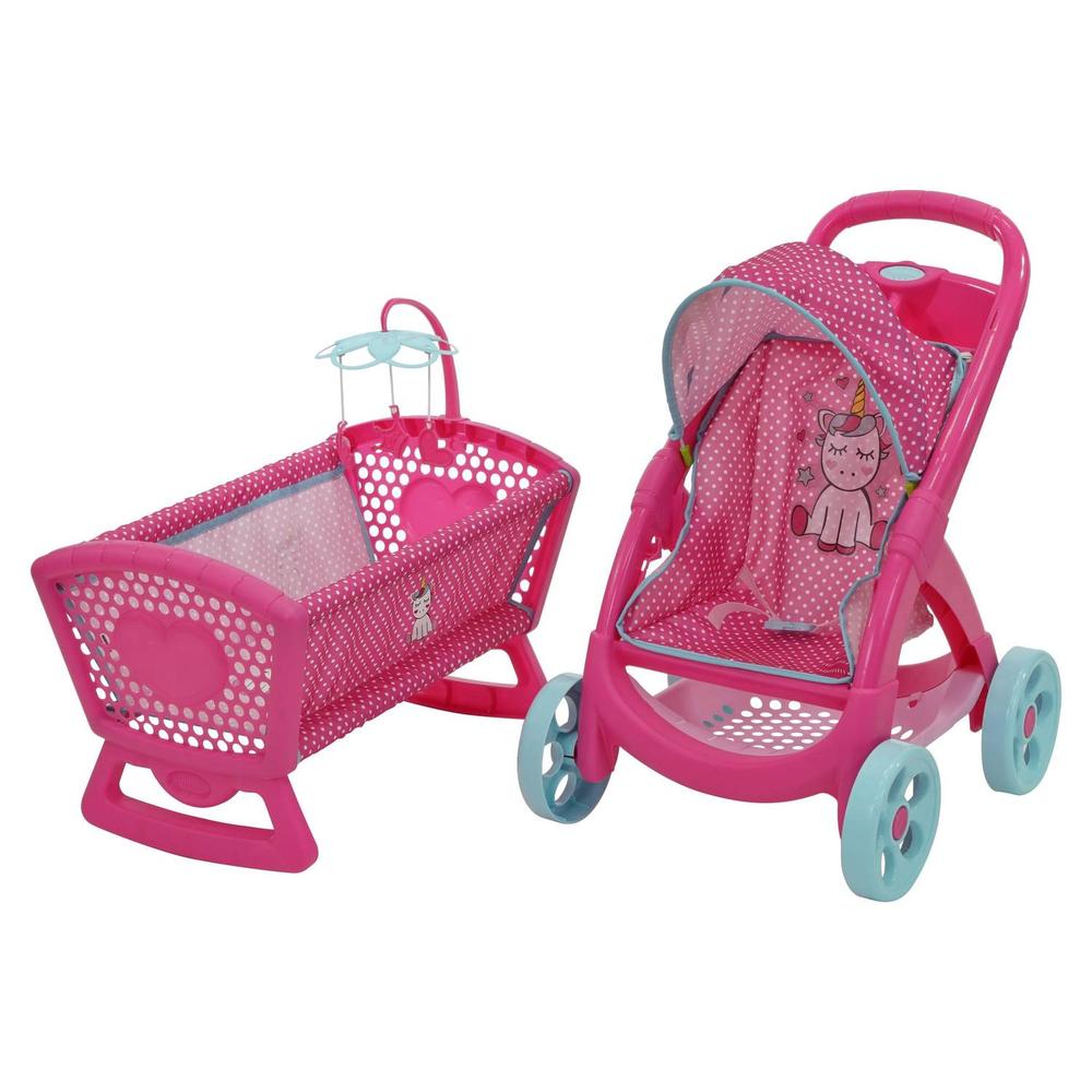 Carriola con Mecedora PRinsel Rosa 2 Piezas Infantil