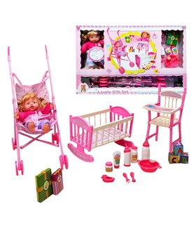 Foto 1 | Set De Muñeca De Juguete Con Carriola/Cuna Y Accesorios