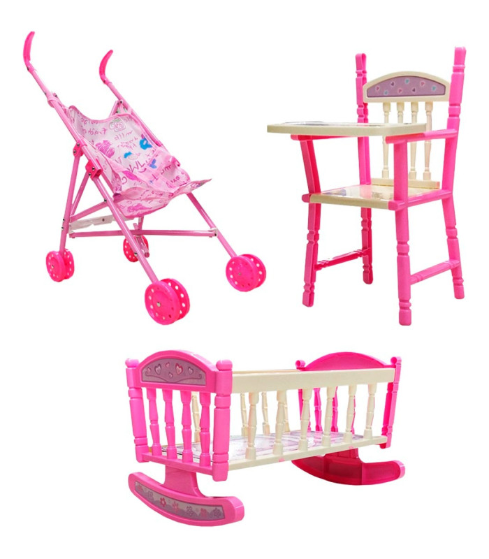Foto 2 | Set De Muñeca De Juguete Con Carriola/Cuna Y Accesorios
