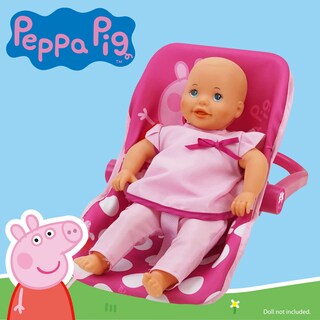Foto 4 | Asiento de Coche para Muñeca Bebé Peppa Pig con Lunares Rosas y Blancos - Venta Internacional