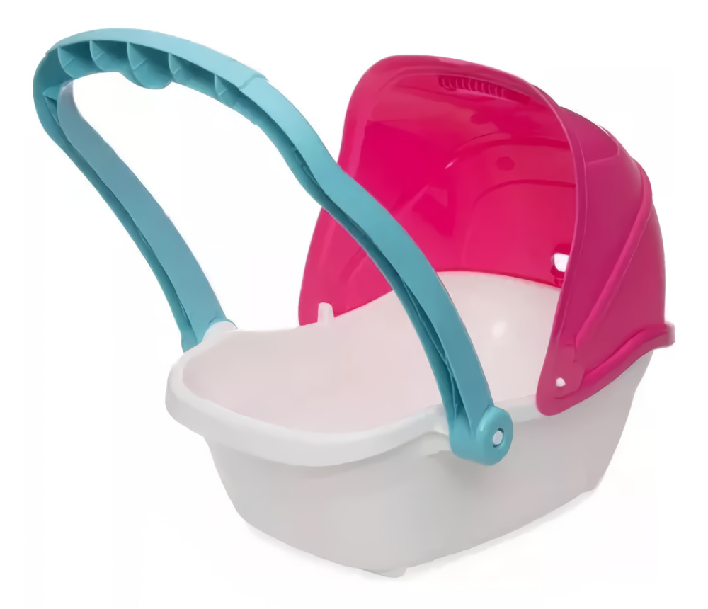 Foto 5 pulgar | Carriola Para Muñecas Prinsel Mommy Mecedora Asa Reversible Turquesa Rosa