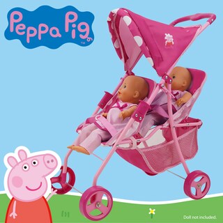Foto 5 | Cochecito Doll Twin Peppa Pig Con Lunares Rosas Y Blancos Para Muñecas De Hasta 24 Años - Venta Internacional.