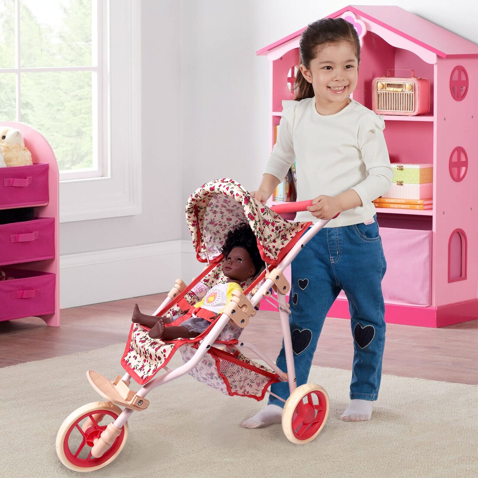Foto 4 pulgar | Cochecito Para Muñecas De La Colección New York Doll Con Toldo - Venta Internacional.
