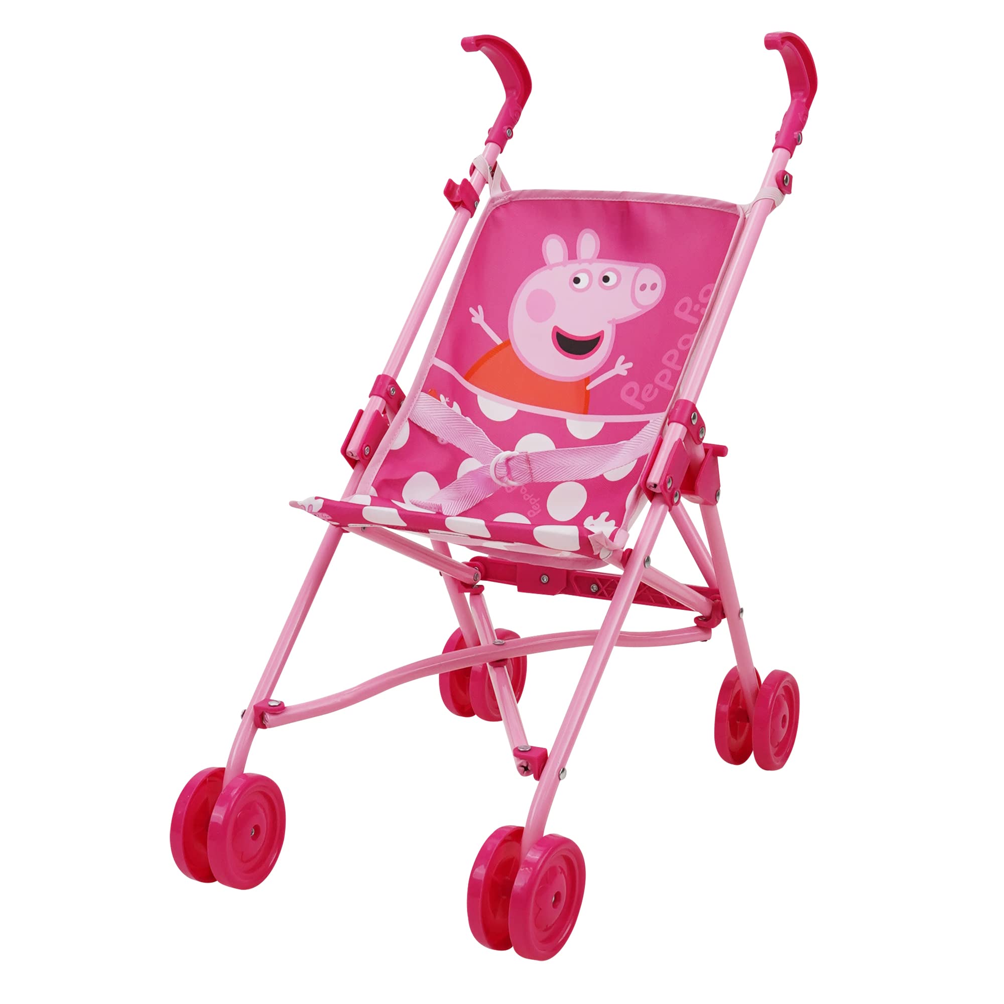 Foto 2 pulgar | Paraguas Para Muñecas Peppa Pig Con Lunares Rosas Y Blancos, 60 Cm - Venta Internacional.