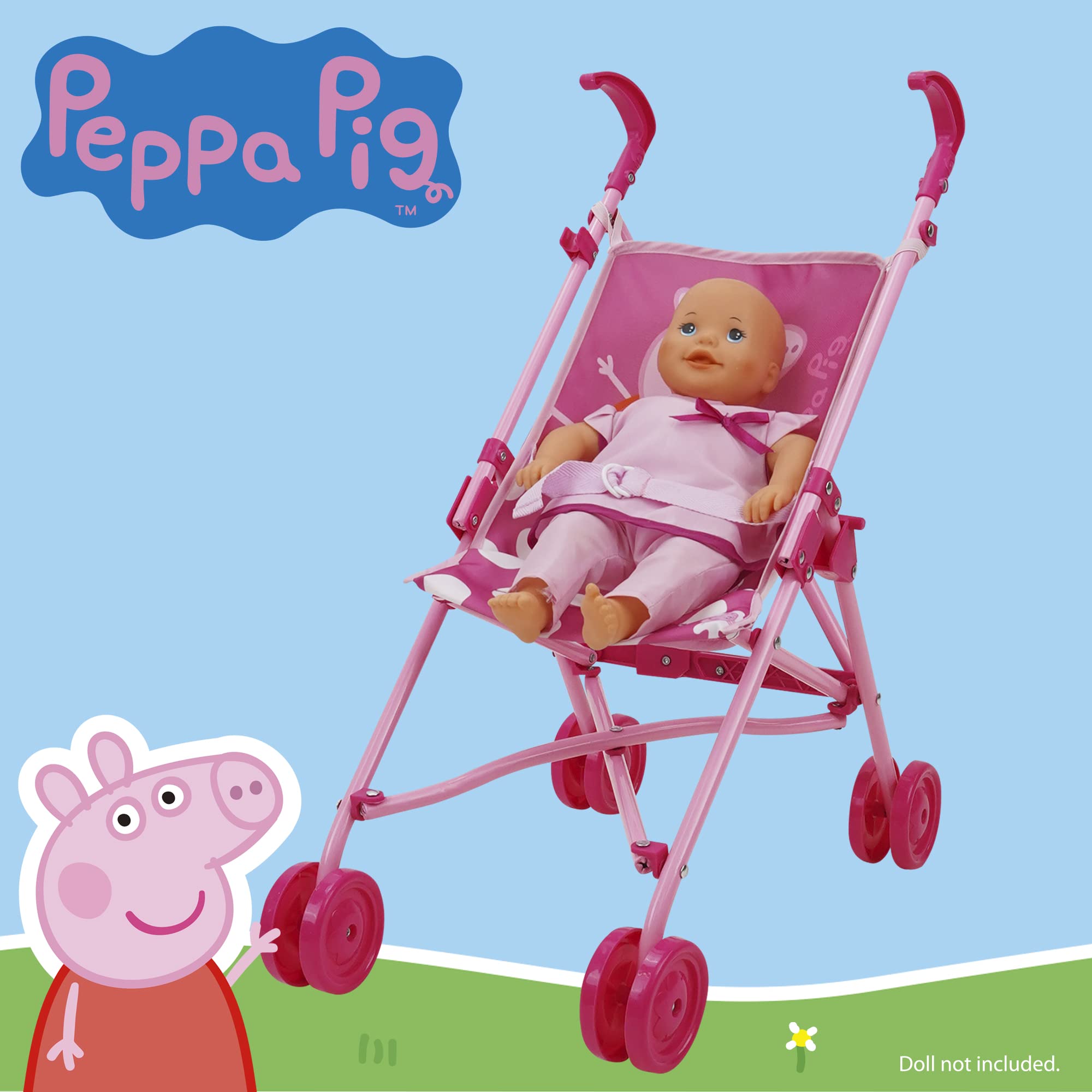 Foto 5 pulgar | Paraguas Para Muñecas Peppa Pig Con Lunares Rosas Y Blancos, 60 Cm - Venta Internacional.