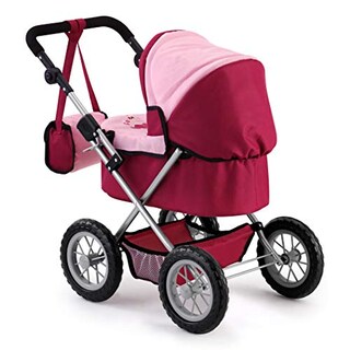 Foto 5 | Cochecito De Muñecas Bayer Design, Moderno, Burdeos, Rojo Y Rosa - Venta Internacional.