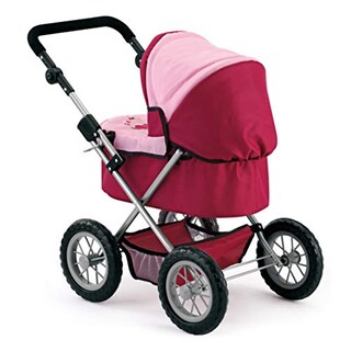 Foto 6 | Cochecito De Muñecas Bayer Design, Moderno, Burdeos, Rojo Y Rosa - Venta Internacional.