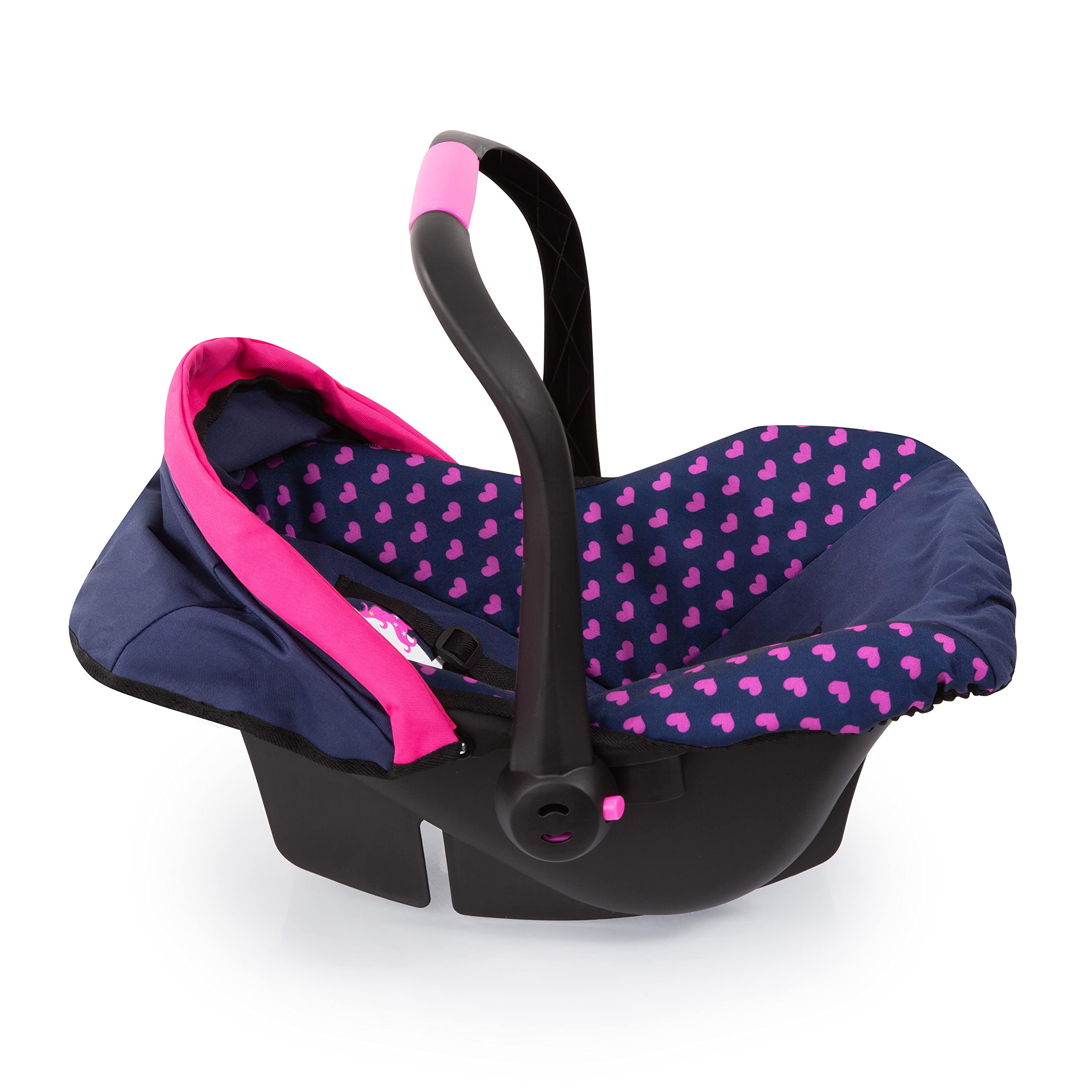 Foto 4 pulgar | Asiento De Coche Baby Doll Design Deluxe Con Toldo Azul/rosa - Venta Internacional.