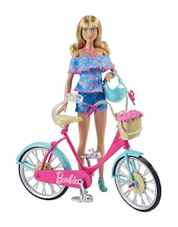 Foto 5 | Bicicleta Barbie Con Cesta De Flores Para Muñecas - Venta Internacional.