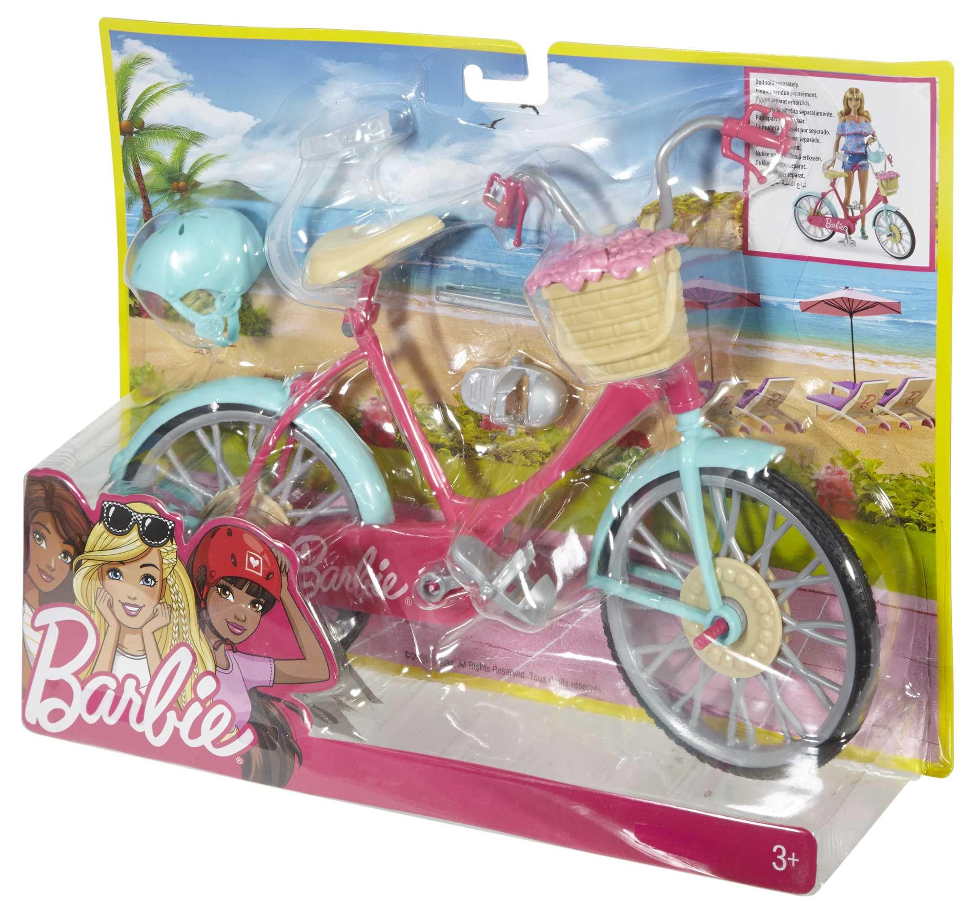 Foto 7 pulgar | Bicicleta Barbie Con Cesta De Flores Para Muñecas - Venta Internacional.