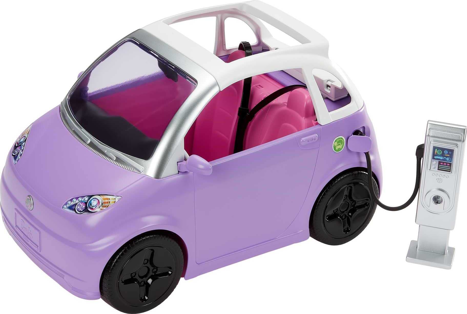 Foto 2 pulgar | Vehículo Eléctrico Barbie De Juguete Con Estación De Carga, Color Morado - Venta Internacional.