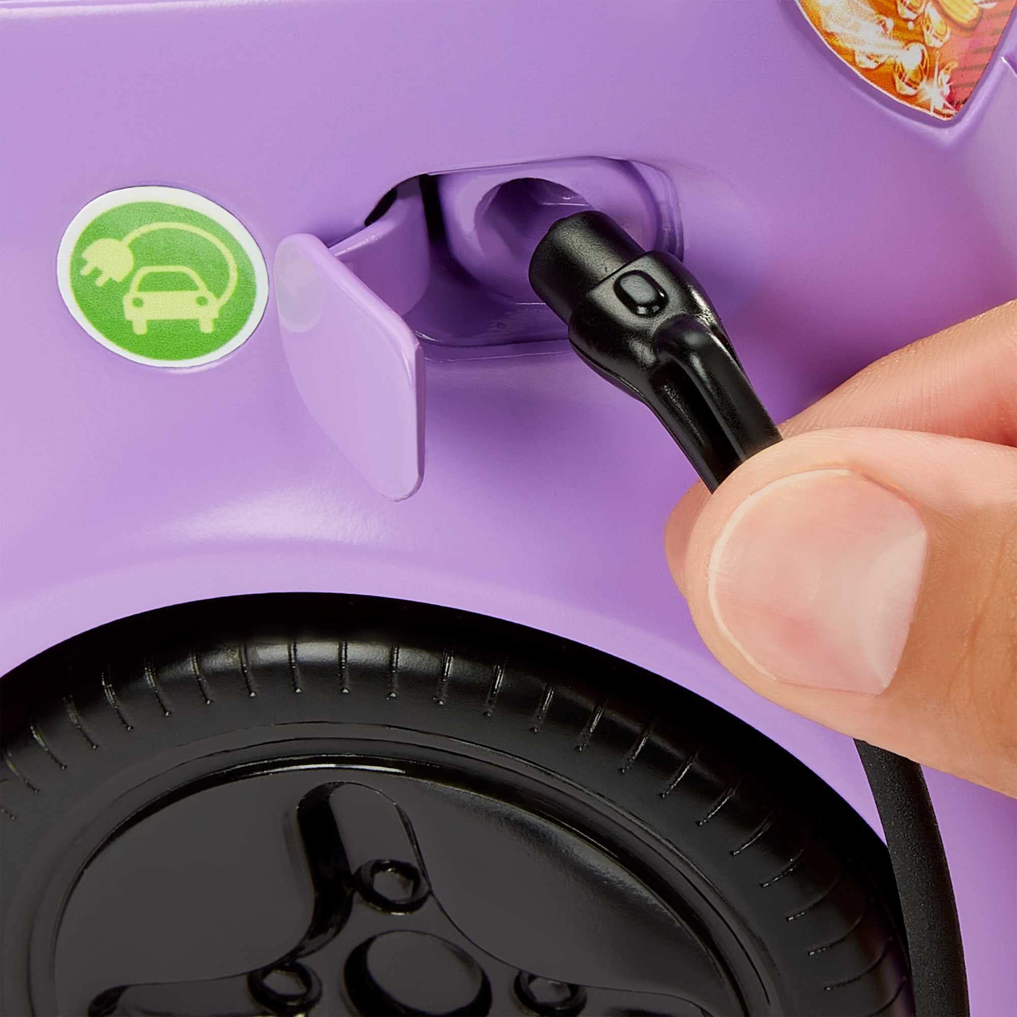 Foto 6 pulgar | Vehículo Eléctrico Barbie De Juguete Con Estación De Carga, Color Morado - Venta Internacional.