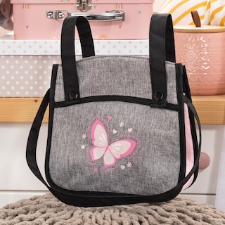 Foto 4 | Cochecito Para Muñecas Bayer Design Xeo Twin Butterfly Gris Y Rosa - Venta Internacional.