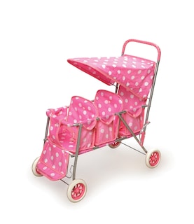 Foto 1 | Toy Stroller Badger Basket Triple Para 3 Muñecas De Hasta 18 Pulgadas - Venta Internacional.