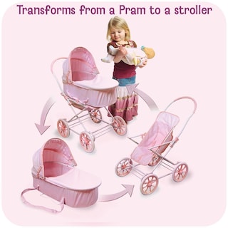 Foto 4 | Cesta Para Cochecito Y Portabebés, Color Rosa, 22 Pulgadas, De Toy Doll - Venta Internacional.