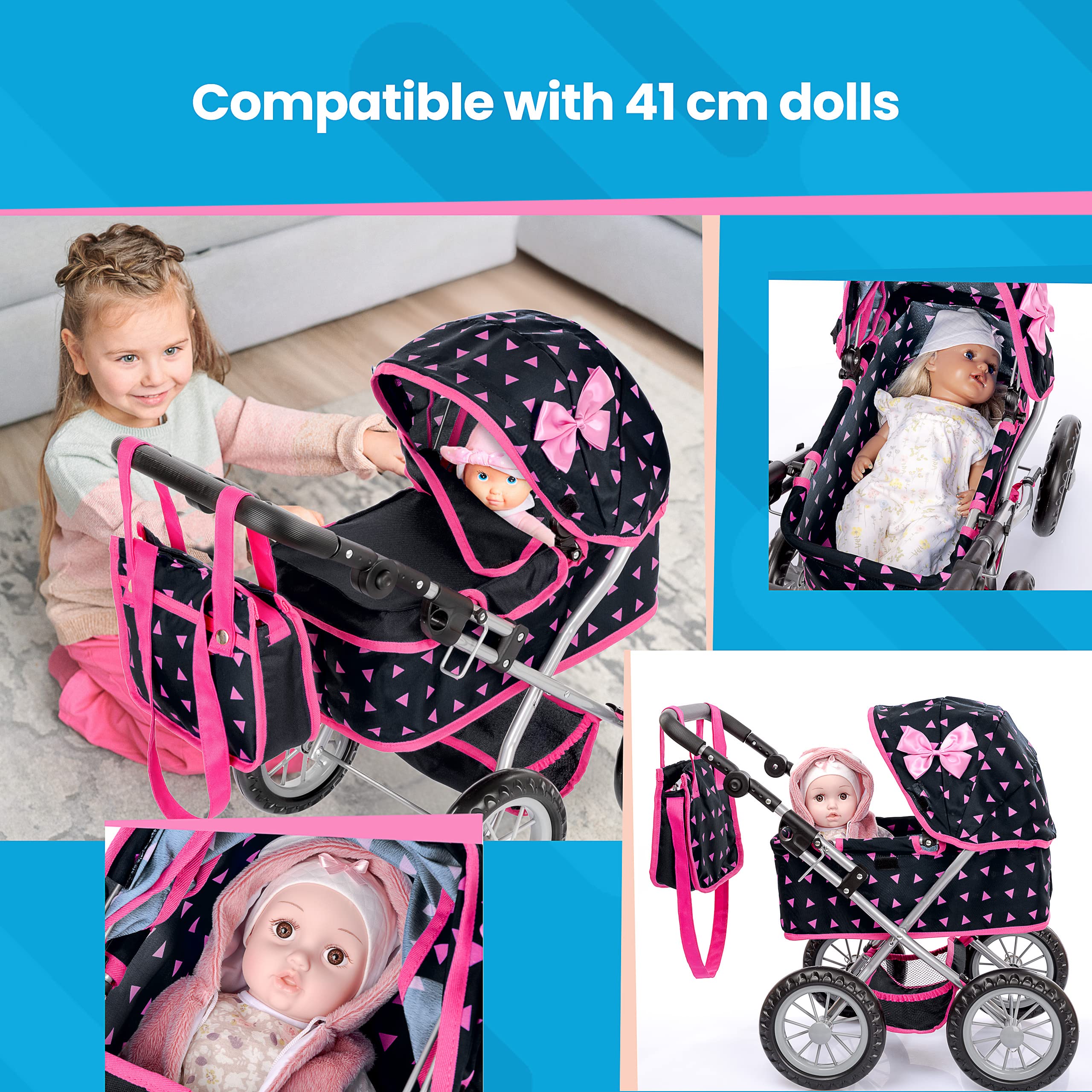 Foto 5 pulgar | Cochecito Baby Doll Kinderplay Kp0261r Con Asa Ajustable - Venta Internacional.