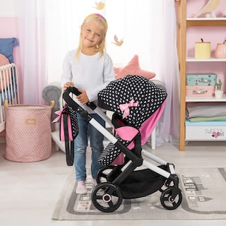 Foto 6 | Cochecito De Muñecas Bayer Design Xeo Hearts, Negro Y Rosa, 52 Cm, 3 O Más - Venta Internacional.