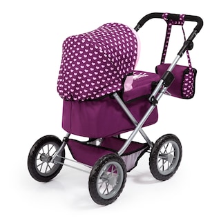 Foto 2 | Cochecito De Muñecas Bayer Design, Modernos Corazones Burdeos Y Rosas, 46 Cm, 3 O Más - Venta Internacional.